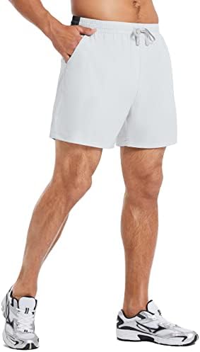BALEAF Men’s 5″ Running Shorts with Liner Lightweight for Workout Tennis Gym Exercise Back Pocket Quick Dry