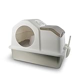 Ligo - Lettiera per gatti in acciaio inox chiusa, grande lettiera chiusa con filtro e rampa contro lo spargimento, a prova di perdite, inodore, facile da pulire