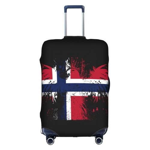 Travel Luggage Cover Norway Norwegia Flag Fashion Washable Baggage Suitcase Protector Fit For Luggage Small