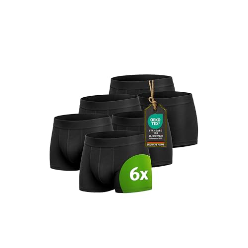 Kemes Boxershorts Herren Baumwolle 95% Elastan 5% Unterhosen 6X Stück Männer Unterwäsche Atmungsatkiv | Größe M