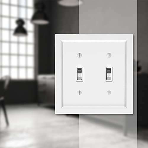Amerelle 200TTW Shaker embellecedor doble de madera para interruptores de pared 3