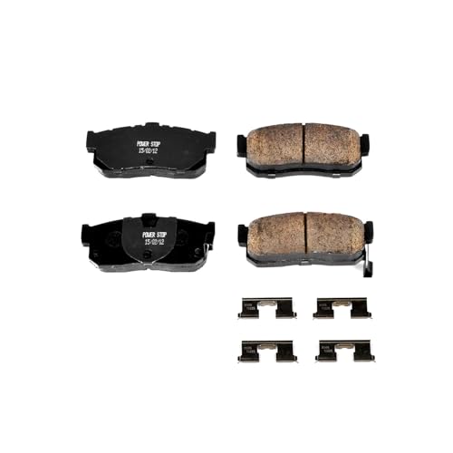 Image of PowerStop Rear Brake Pads for Infiniti G20 1991-96 |G20 1999-01 |I30 1996-00 |Nissan Altima 1993-01 |Maxima 1991-01 |Nissan Sentra 2000-01 - Z17 Ceramic Brake Pads with Installation Hardware, 17-540