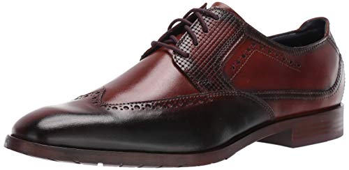 STACY ADAMS Men s Rooney Wingtip Oxford, Tan with Burgundy, 10 M US