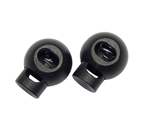 Pack of 10 cord stoppers, cord clamp, black, ideal for 3/4/5 mm cord, laces, band clamp, toggle stop for ropes jackets - Image 2