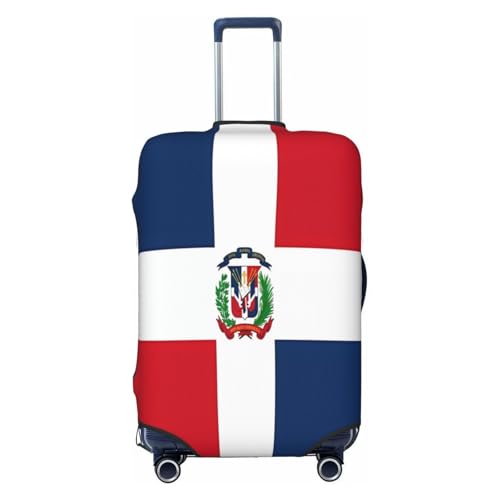 Dominican Flag Luggage Cover For Travel Suitcase Protector Fits 18-32 Inch Case Small