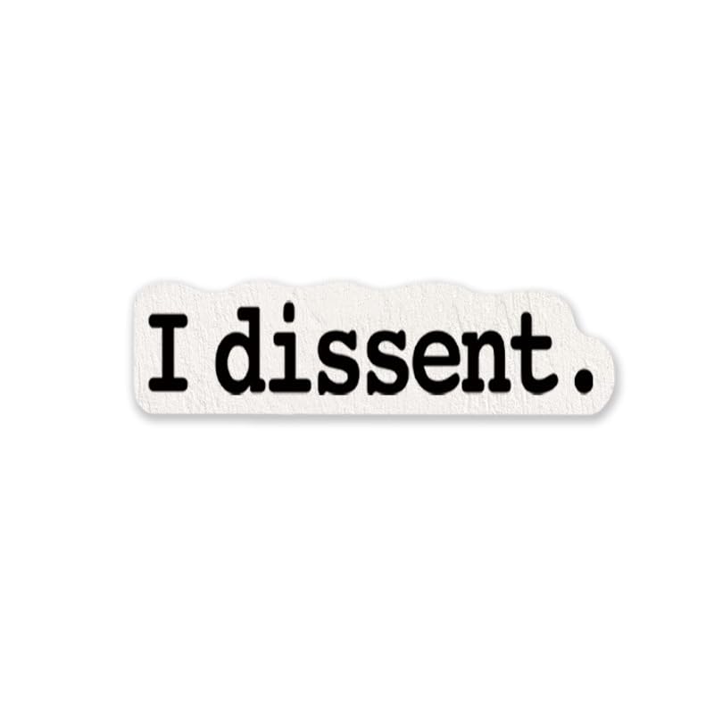 Image of Dissent Pin RBG Enamel Pin Ruth Bader Ginsburg Wooden Feminist Brooch