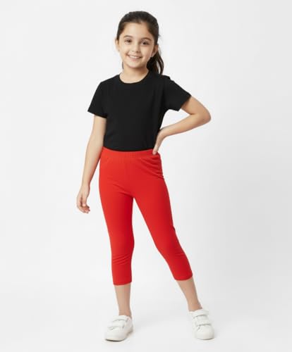 Image of CHARM N CHERISH Girls Cotton 3 /4th Leggings Pack of 1