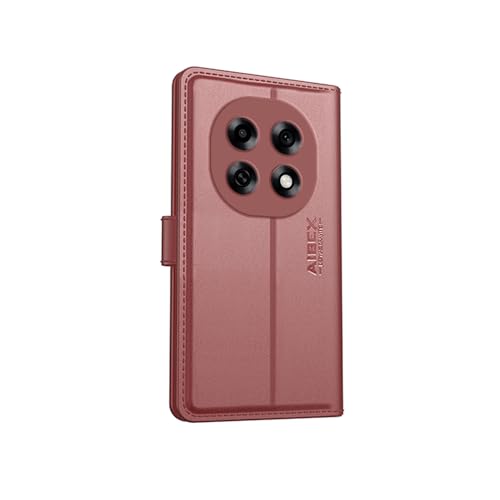 Image of AIBEX Compatible for Oppo F31 Pro 5G Flip Cover Leather Finish | Inside TPU with Card Pockets | Wallet Stand | Complete Protection Flip Case Brown