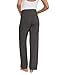 BRATUC Maternity Pants for Women Viscose from Bamboo Soft Stretchy Loose Comfy Pregnancy Lounge Pajama Pants with Pockets (Large Dark Grey)