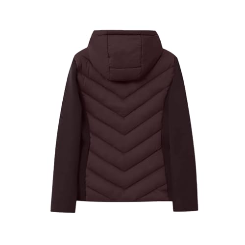 Manteau d'hiver chaud matelassé avec ceinture et capuche amovible pour femme