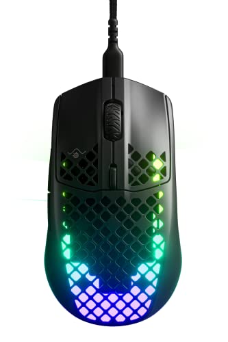 SteelSeries Aerox 3 Onyx (2022) - Souris de jeu super légère - Capteur optique TrueMove Core de 8 500 CPI - Ultra-légère, 59 g, design résistant à l’eau
