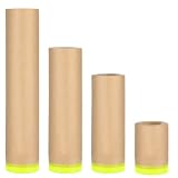 yeesport 43 Ft x 6''/12''/18''/24'' Masking Paper with Double-Layer Adhesive Tapes,Waterproof Spray