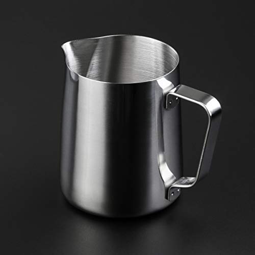 Jarra de espumar leite YARNOW 200 ml, jarra de aço inoxidável para espumador de leite expresso para