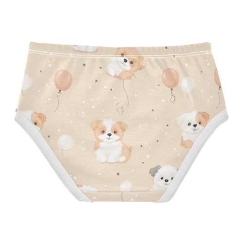 Wusikd Cute Dogs Flowers Girls' Underwear Cotton Green Girls Briefs Soft Toddler Underwear 2T2