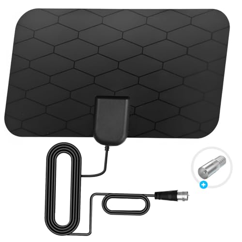 Digital TV Antenna Indoor,Antennas for Smart TV,360°Reception,Support 4K 1080P Smart Television,Signal Amplifier-Signal Booster-HDTV 10ft Coaxial Cable,Portable HDTV Antenna Indoor