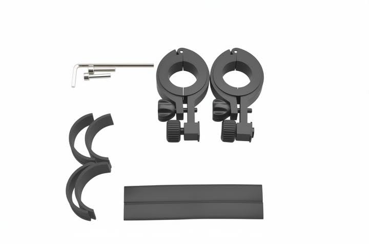 Suruid Bike Light Mount 2 Pack Aluminum Alloy Bike Light Holder Bike Light Mounting Bracket Adjustable Size Suitable for Installation Bike Bracket Diameter 21mm-23mm