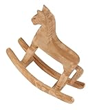 Design rétro intemporel : revivez le charme d'antan avec ce cheval en bois sculpté, une décoration idéale pour le nouvel an ou toute autre fête, qui plaira aux petits comme aux grands. statuette de table avec signe astrologique, décoration de bureau en forme de cheval