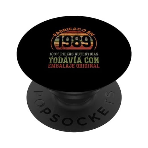 34 Años Cumpleaños Hombre Nacido En 1989 Regalo de 34 Años PopSockets PopGrip Intercambiable
