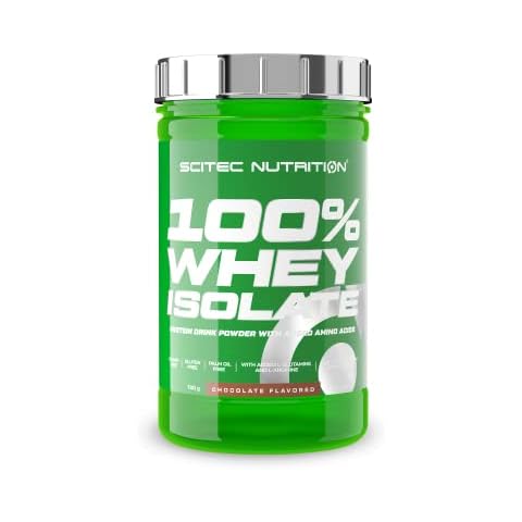 Scitec Nutrition 100% Whey Isolate, Flavored Drink Powder with Whey Protein Isolate, L-Glutamine, L-Arginine and Sweeteners, Sugar-Free, Gluten-Free and Palm Oil-Free, 700 g, Chocolate Cover