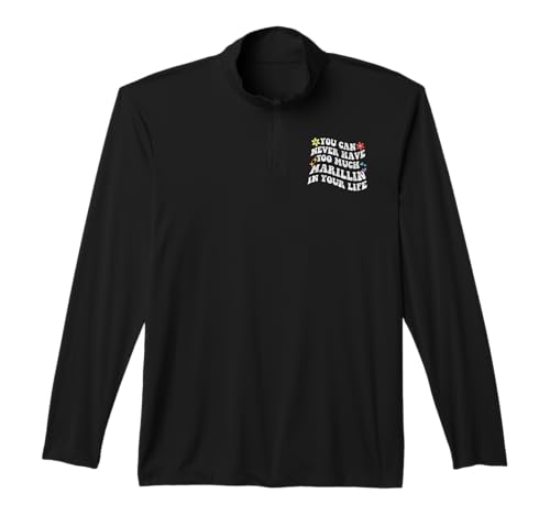 Retro Groovy You Can Never Have Too Much Marillin in Your Performance Quarter-Zip Top