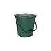 Produktbild EDA 13119 V Eimer Compost, 6 l, mit Deckel, Polypropylen, Kanada-Grün, Griff Grau, Maße: 24,8 x 23,8 x 24,3 cm