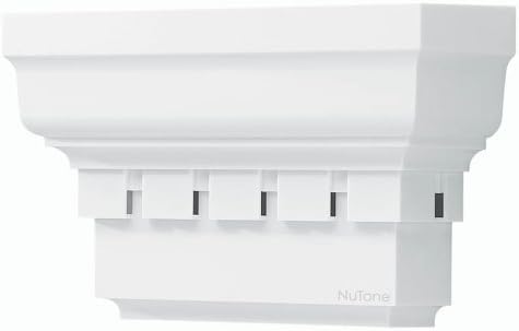 Broan-NuTone LA139WH Doorbell Kit, Decorative Wired Two-Note Door Chime for Home, 3.38" x 10.25" x 6.38", White