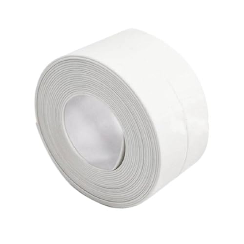 Cinta de calafateo blanca impermeable, barrera de agua reforzada, cinta de malla para paneles de yeso, protector de borde de pared, membranas impermeables líquidas para baño, fregadero y cocina