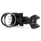 Moyujian Compound Bow Sight Four Way Adjustable 5-Pin Sight 019 'Horizontal Fiber Optic Pin Bubble Level Easy to Install Universal Sight for Composite Bow