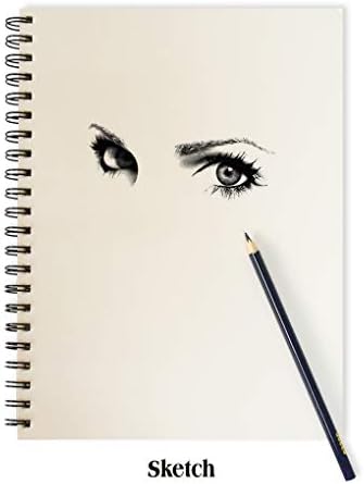 A4 Portrait Sketchbook-SAYEEC Hardboard Cover 40 Sheets (80 Sides) Spiral Bound Artist Sketch Pads 170gsm Recycled Cartridge Paper Landscape