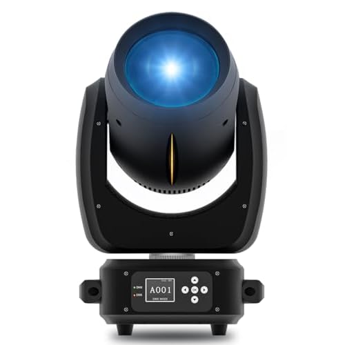 SHEHDS Stage Lights 180W, Moving Head Lights, 14 Gobos 11 Colors Spotlights, B/Frost/Prism/Zoom Effect, 18 Facet Prism DMX512, 120mm Diameter Lens, DJ