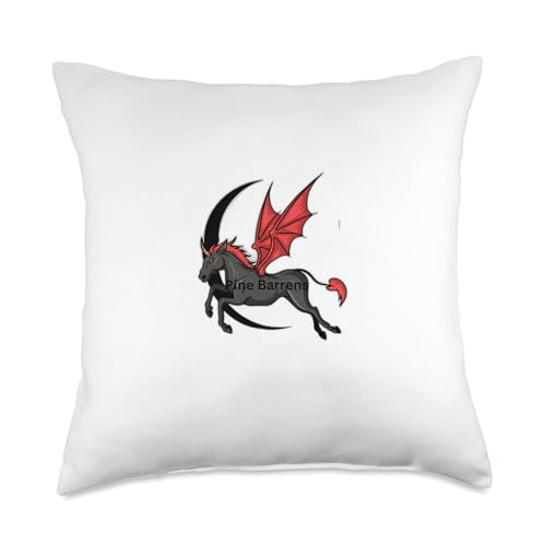 Pine Barrens Designs Devil Moon New Jersey Pine Barrens Woods Throw Pillow, 18x18, Multicolor