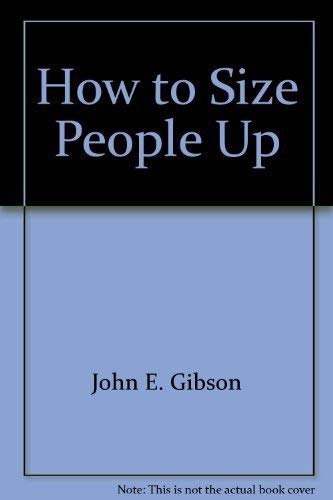 How to Size People Up 0893100161 Book Cover