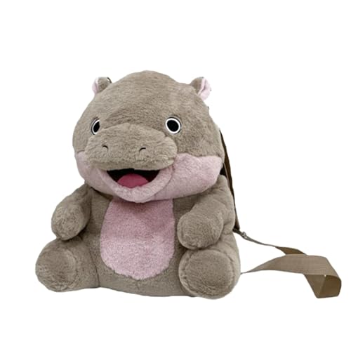 Sac à dos en peluche hippopotame dessin animé mignon cartable
