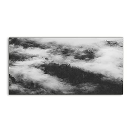 Image sur verre 140x70cm paysage de forêt brumeuse pour décoration murale