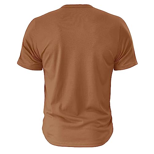 KHAMEO Camisa Masculina De Verão Esportiva Fina De Manga Curta Camiseta Esportiva De Botão Inferior