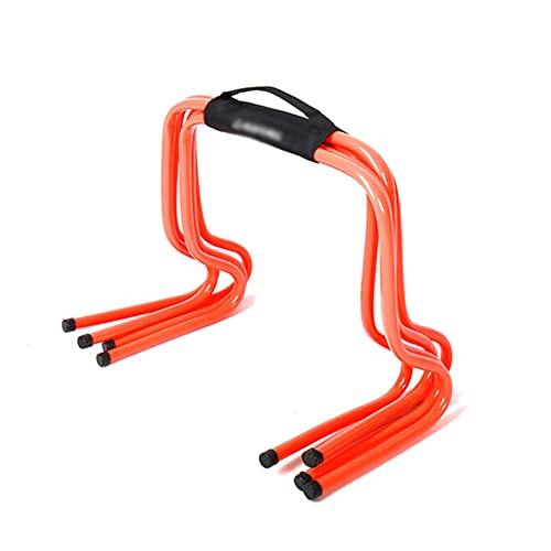 Hurdle Football Training Equipment, Basketball Training Auxiliary Equipment Pack of 5 Agility Training Obstacles ABS Hurdles, Children's Small Hurdles XJJUN (Color : Orange, Size : High-40cm)