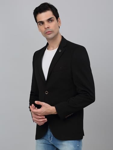 Image of Cantabil Self Design Full Sleeves Notch Lapel Casual Blazer for Men | Casual Blazer for Men | Men Blazer for Casual (P MBZC00069)