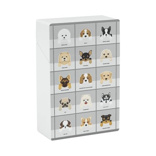 可愛い 犬の柄 タバコカバー 20本収納 シガレットケース 煙草ケース 煙草入れ 煙草箱 喫煙具 タバコ 保護カバー タバコ箱 シガレットケ たばこケース 携帯に便利