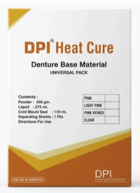 Heat Cure Denture Base Material Universal Pack 450g | Powder + Liquid Kit, 4 Shade Options, Complete & Partial Dentures, Includes Separating Sheets, For Dental Labs-image-39
