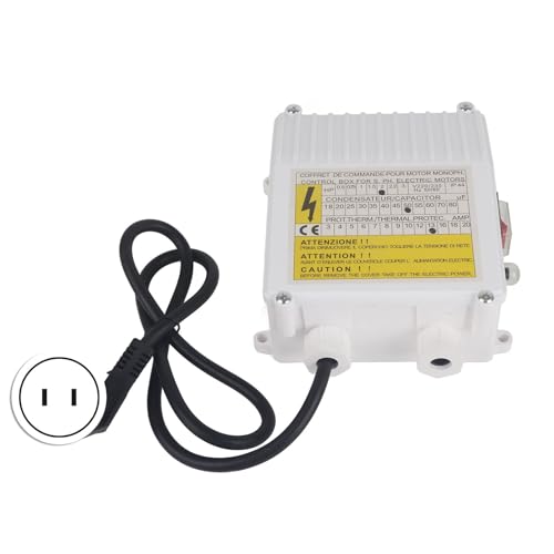 Image of Submersible and Deep Well Pump Controller Household Pump Control Box Built-in Thermal Circuit Breaker (1500W US Plug 110V)