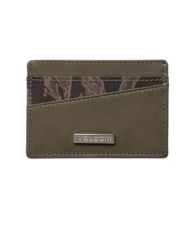 Volcom Primo Cardholder Slim Magnetic Backed Wallet, camuflagem, Camuflagem