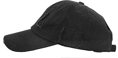 Image of Eohak Ponytail Baseball Hat Distressed Retro Washed Cotton Twill