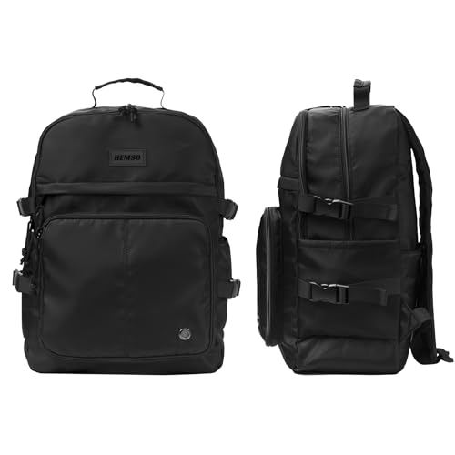 HEMSO Laptop Backpack, 17 Inch Travel Laptop Bag,Lightweight Business Work Bag,Water Resistant School Rucksack for Women Men Gift College Computer,Black