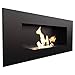 KRATKI Biokamin DELTA2 | 400 x 900 cm | 0,5 L Behälter | Schwarz | ohne Verglasung | Ethanol-Wandkamin | Ideal für Zuhause, Wohnzimmer oder Schlafzimmer | TÜV - Rheinland geprüft