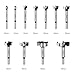 Boren 12PCS Forstner Drill Bits High Speed Steel Forstner Auger Opener Round Shank Drilling Cutting Tool for Hardwood Ideal for Fine Woodworking Cabinet-Making ﻿