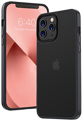 Amayo Handy Schutzhülle - Kompatibel mit iPhone 13 Pro Max Hülle Case in Matt Silikon Dünn leicht Transparente Stoßfeste Handy Hülle - Handyhülle für iPhone 13 Pro Max (6,7 Zoll) (Schwarz) Cover