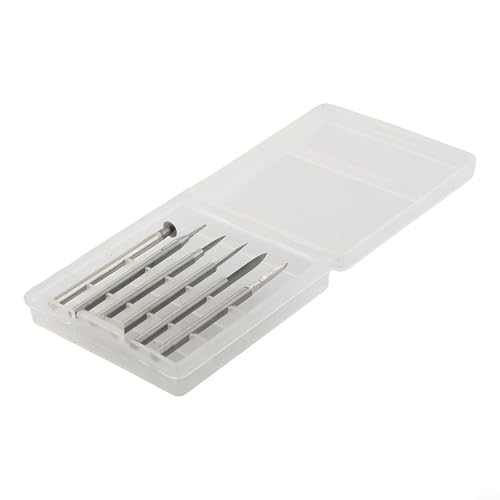 Juego de 6 brocas para tallado de madera con puntas en forma de espada para tallar, grabar y pulir detallados, compatibles con herramientas giratorias, taladros y amoladoras (A)