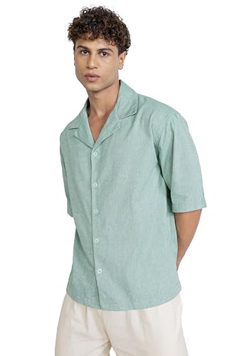 Image of Aatman Men's Half Sleeve | Casual | Box Fit | Cuban Collar Shirt