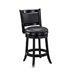 Boraam 45824 Augusta Counter Height Swivel Stool, 24-Inch, Black