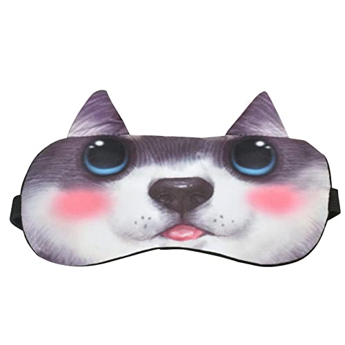 Yunchao Men and Women Sleeping Funny Ice Cold Eyeshade Shading (Blush Dog)